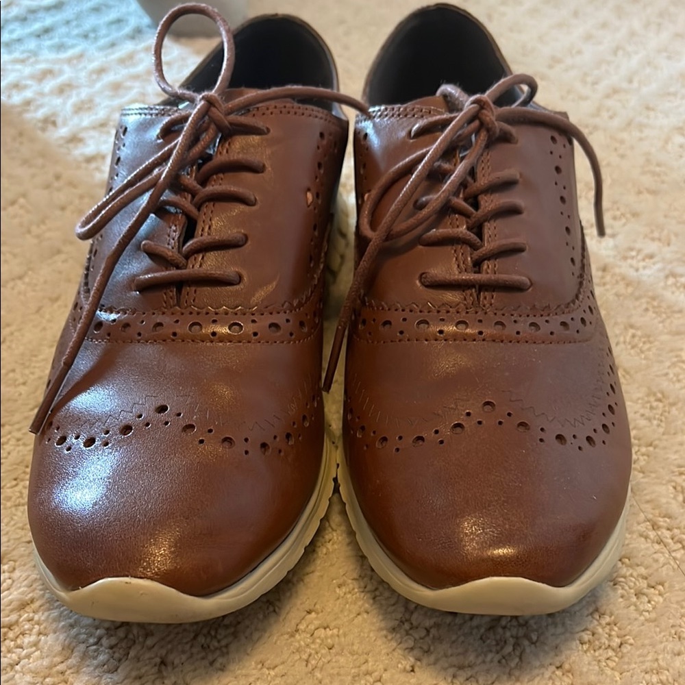 Cole Haan Brown Leather Oxford Shoes